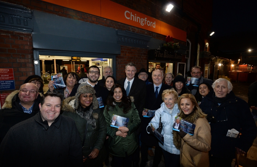 Local Conservatives at Chingford Station with Zac Goldsmith