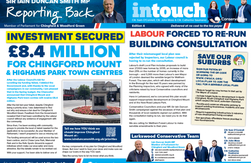 £8.4 million for Chingford Mount, Memorial Park update and more in The Larkswood edition of Intouch 