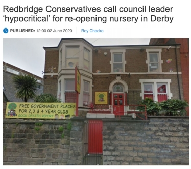 'Hypocritical' council leader nursery